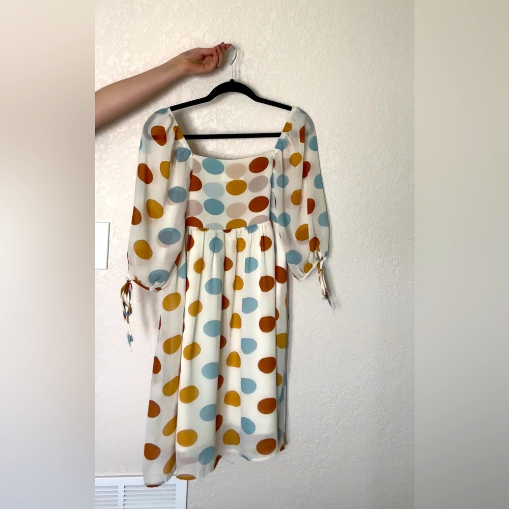 Spring time polka dot babydoll dress